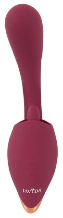 Малиновый вибратор с подвижными язычками 2 Function Vibrator - 20,6 см.